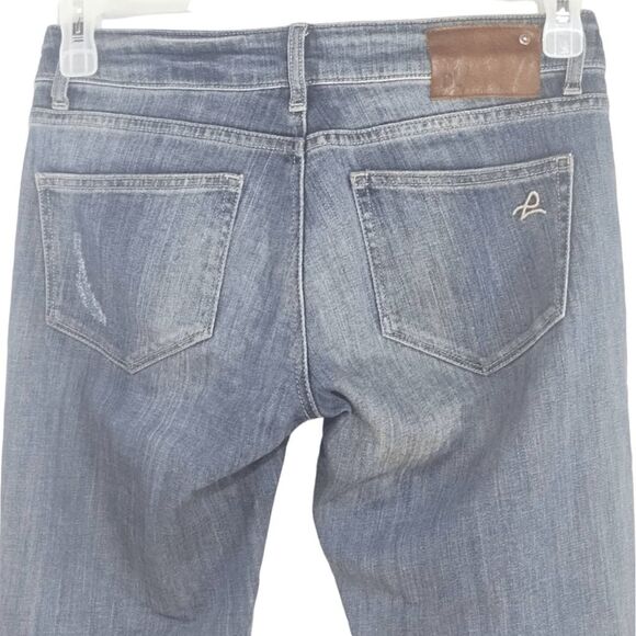 DL1961 Riley Boyfriend Fury Distressed Ripped Straight Jeans Sz 24 Blue - Picture 4 of 9